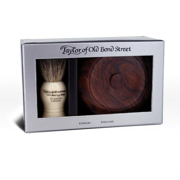Taylor of Old Bond Street Gift Set with Wooden Bowl