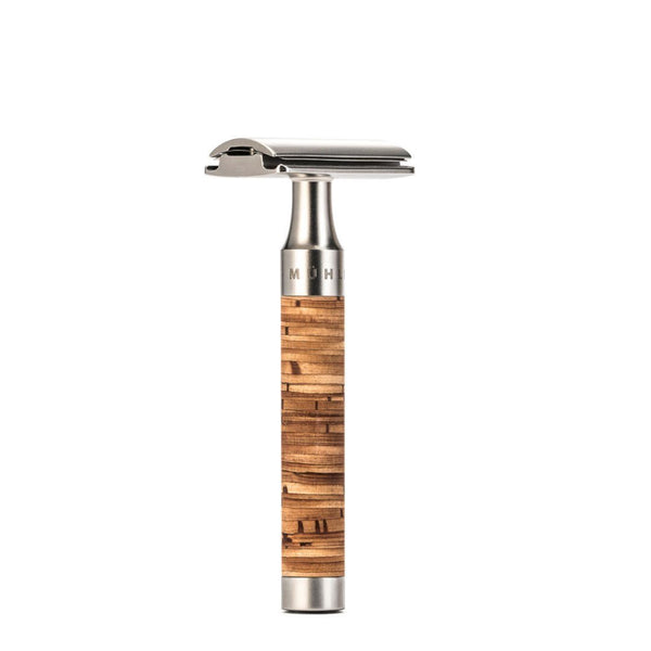 MÜHLE ROCCA Stainless Steel & Birch Bark Safety Razor R95