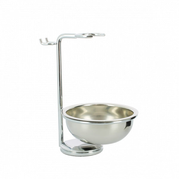 Edwin Jagger Chrome Plated Razor, Brush and Bowl Stand RHM8CRB