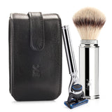 MÜHLE Florentine Leather Travel Shaving Set