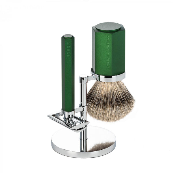 MÜHLE HEXAGON 3-Piece Shaving Set in Forest