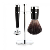 MÜHLE Liscio Black and Chrome 3 Piece Shaving Set