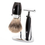 Mühle Kosmo Black Resin Safety Razor 3-Piece Shaving Set