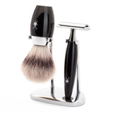 Mühle Kosmo Black Resin Safety Razor 3-Piece Shaving Set