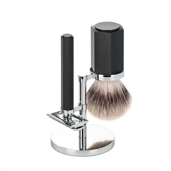 MÜHLE HEXAGON 3-Piece Shaving Set in Graphite