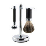Edwin Jagger 3 Piece Black Shaving Set with DE86 Safety Razor