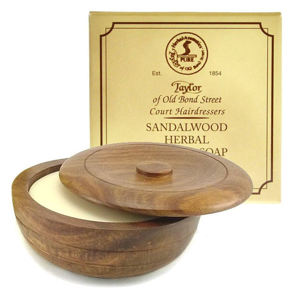Taylor of Old Bond Street Sandalwood Shave Soap in Wooden Bowl