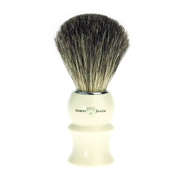 Badger Brush - Edwin Jagger Pure Badger Ivory Shaving Brush