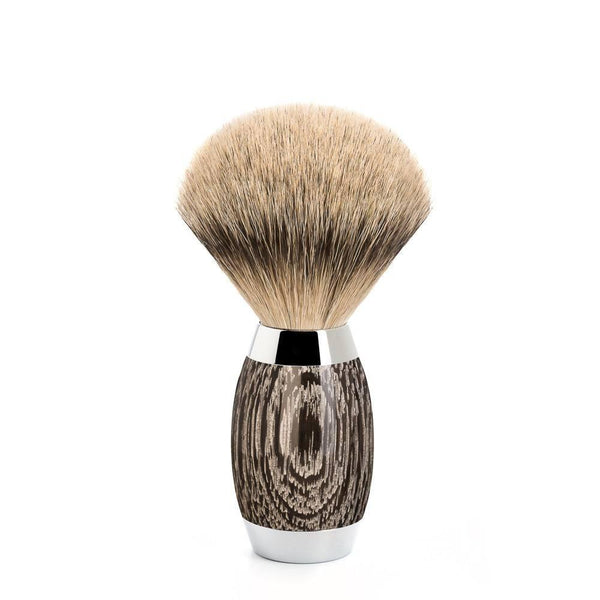 Badger Brush - Mühle Edition No.3 Bog Oak & Sterling Silver Silvertip Shaving Brush 493ED3