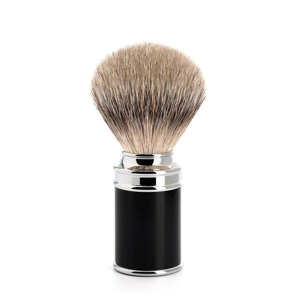 Badger Brush - MÜHLE Silvertip Badger Black & Chrome Shaving Brush