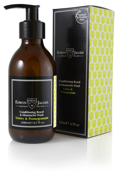 Beard Conditioner - Edwin Jagger Conditioning Beard & Moustache Wash Limes & Pomegranate 200