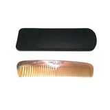 Comb - Cyril R.Salter Genuine Horn Double Tooth Comb With Leather Pouch