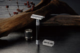 Feather WS-D2S Wood Handle Stainless Safety Razor & Stand