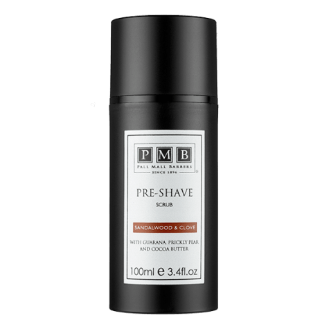 Pre Shave Oil - Pall Mall Barbers Sandalwood & Clove Pre Shave Scrub 100ml