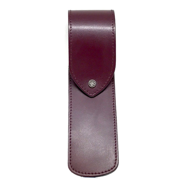 Razor Case - Dovo Burgundy Leather Razor Case