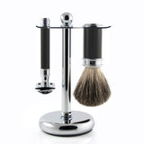 Shaving Set - Edwin Jagger 3 Piece Black Shaving Set With DE86 Safety Razor (S81M8611)