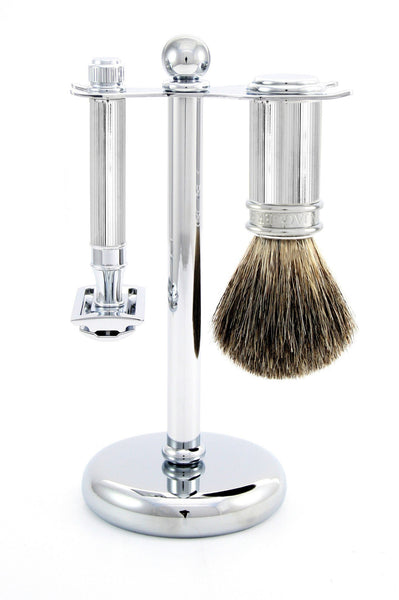 Shaving Set - Edwin Jagger 3 Piece Chrome Lined Shaving Set With DE89 Lined Safety Razor (S81M89L11)