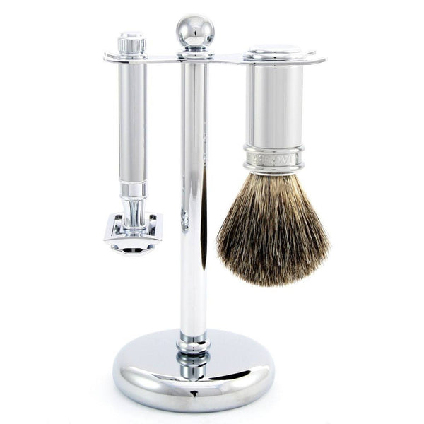 Shaving Set - Edwin Jagger 3 Piece Chrome Shaving Set With DE89 Safety Razor (S81M8911)