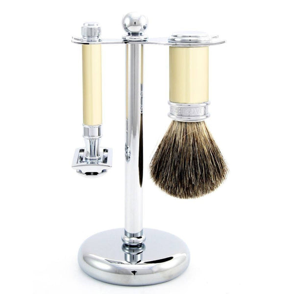 Shaving Set - Edwin Jagger 3 Piece Ivory Shaving Set With DE87 Safety Razor (S81M8711)
