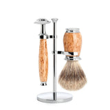 Shaving Set - Mühle Purist 3 Piece Shaving Set Karelian Masur Birch (Badger Hair)