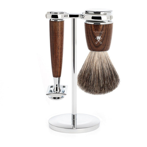Shaving Set - MÜHLE 'Rytmo' Pure Badger Steamed Ash Shaving Set