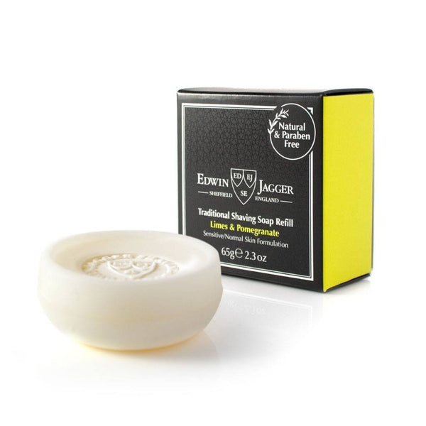 Shaving Soap - Edwin Jagger Shaving Soap Limes & Pomegranate Refill 65g