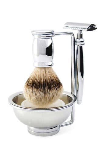 Edwin Jagger Bulbous DE 4-Piece Shaving Set 4PCBSRST