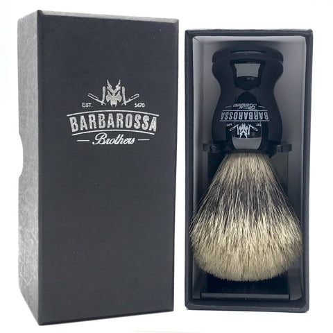 Barbarossa Brothers Pure Badger Shaving Brush Black