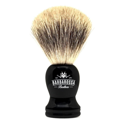 Barbarossa Brothers Pure Badger Shaving Brush Black