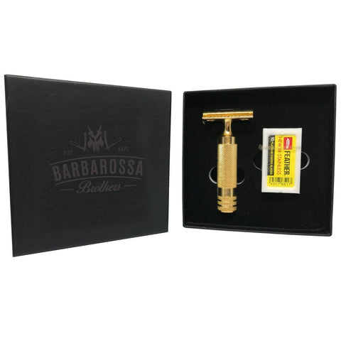 'The Ottoman' Double Edge Safety Razor in 24k Gold by Barbarossa Brothers