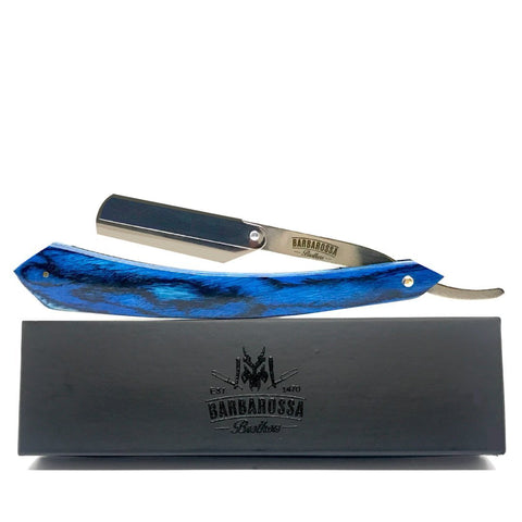 'Alexandria' Blue Wooden Shavette by Barbarossa Brothers