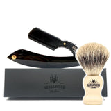 'The Cutlass' Horn Shavette in Black by Barbarossa Brothers