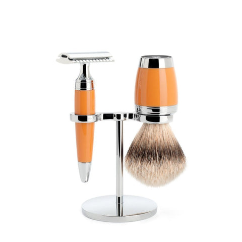 MÜHLE 'STYLO' 3-Piece Silvertip Badger Butterscotch Shaving Set S091K74SR