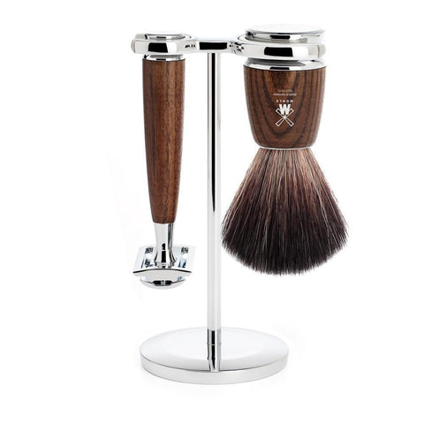 MÜHLE Rytmo 3-Piece Steamed Ash Shaving Set