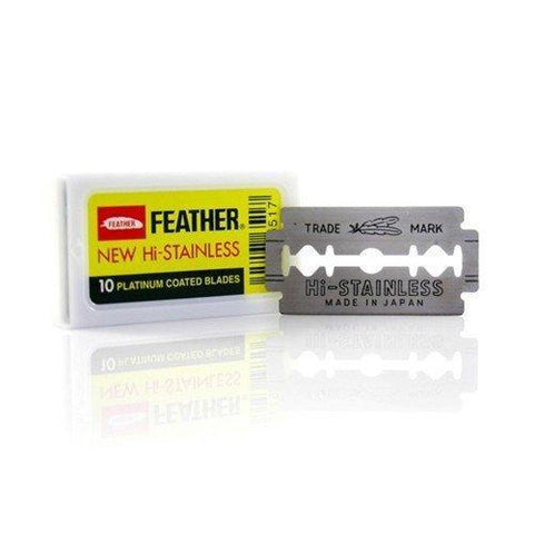 Razor Blades - Feather New Hi-Stainless DE Razor Blades (10 Pack)