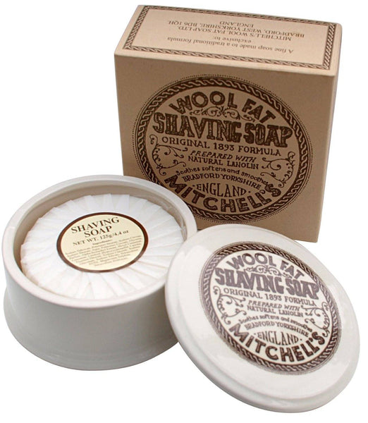 Shaving Soap - Mitchell's Original Wool Fat Shaving Soap In Ceramic Bowl