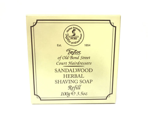 Shaving Soap - Taylor Of Old Bond Street Sandalwood Shave Soap Re-fill 100g